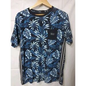 Westy T-shirt Men XL Tropical Blue Leaves 100% Cotton Logo
